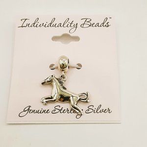 925 Horse Pendant Charm for Sterling Silver Bracelet Necklace Equestrian Jewelry